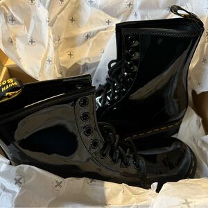 Dr. Martens 1460W Black Patent Leather Boots
